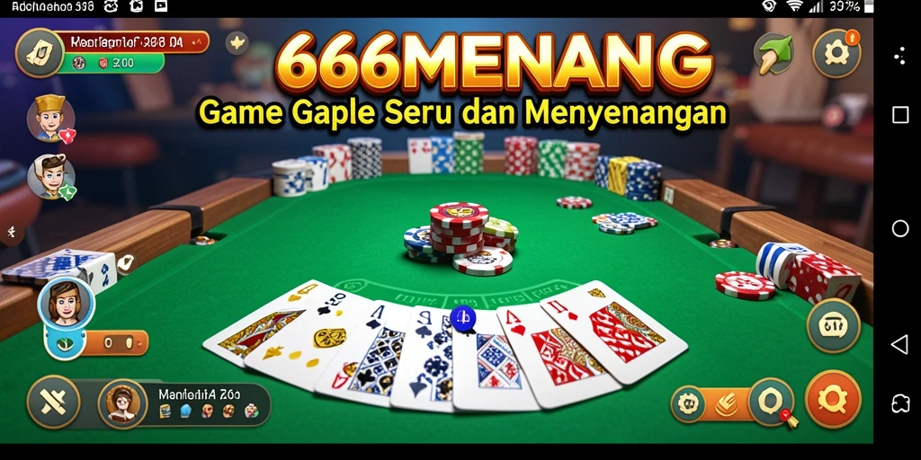 Screenshot utama 666MENANG menampilkan aksi seru bermain Gaple.