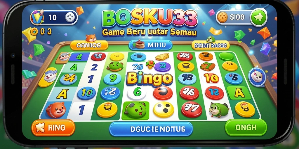 Tampilan menarik dari permainan Bingo di BOSKU33.
