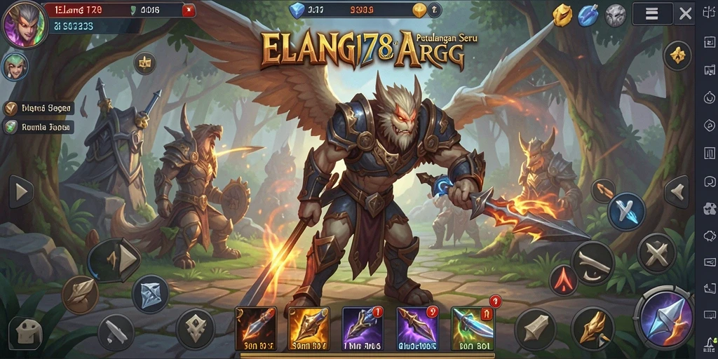 Menampilkan aksi seru dalam gameplay ARPG ELANG178.