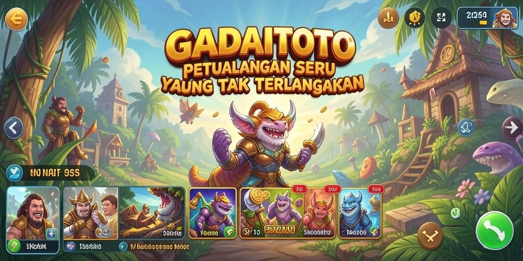 Screenshot gameplay GADAITOTO menunjukkan petualangan seru di dunia fantastis.