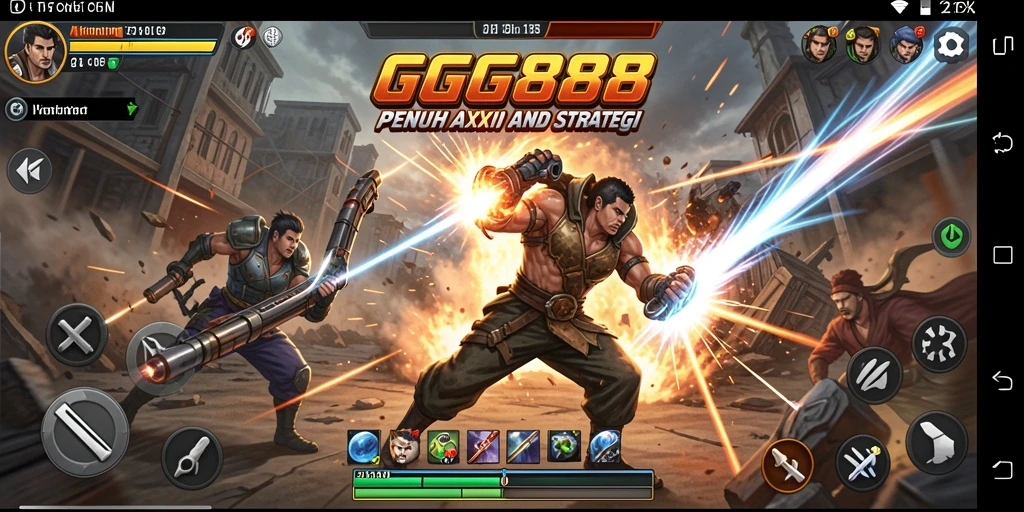 Tangkapan layar utama GGG888 yang menampilkan duel seru antar karakter Fighting.