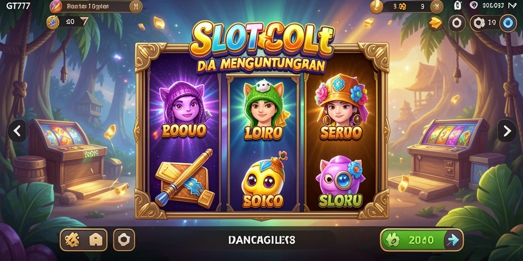 Tampilan gameplay slot GT777 yang menarik dan penuh warna.