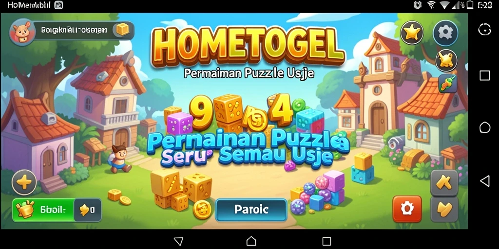 Tangkapan layar HOMETOGEL menampilkan gameplay yang seru dalam menyelesaikan teka-teki.