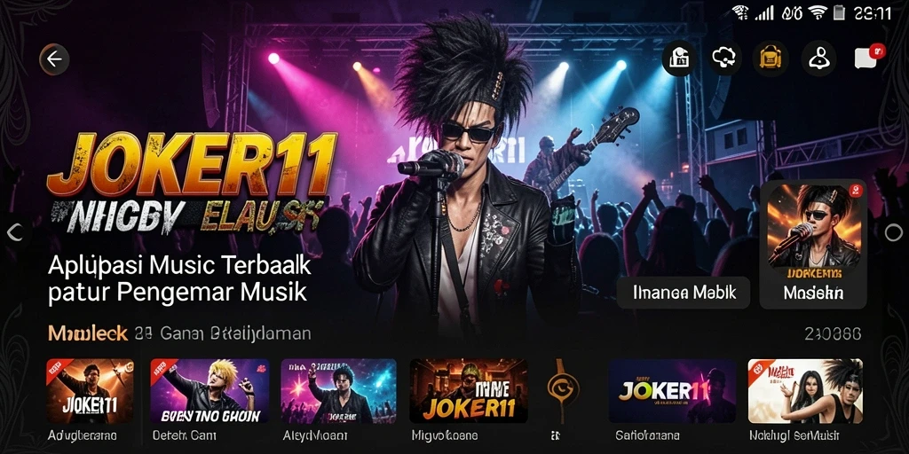 Tampilan permainan musik yang seru dan interaktif di JOKER11.