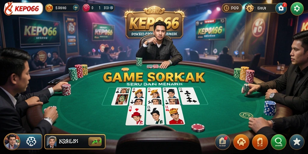 Screenshot gameplay KEPO66 menampilkan suasana Poker yang seru dan kompetitif.