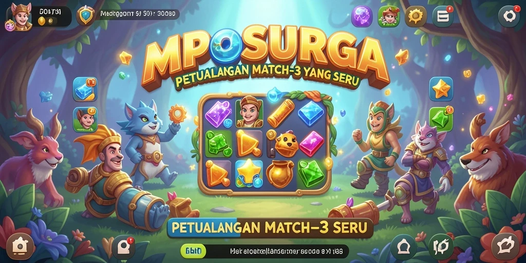 Screenshot gameplay <strong>MPOSURGA</strong> menampilkan keseruan mencocokkan blok warna-warni.