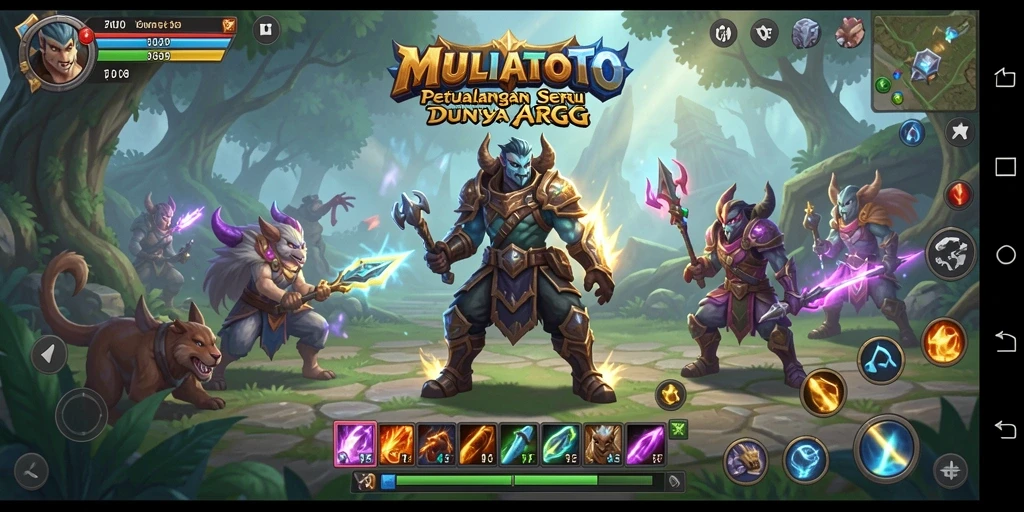 Screenshot menampilkan aksi petualangan epik dalam game ARPG MULIATOTO.