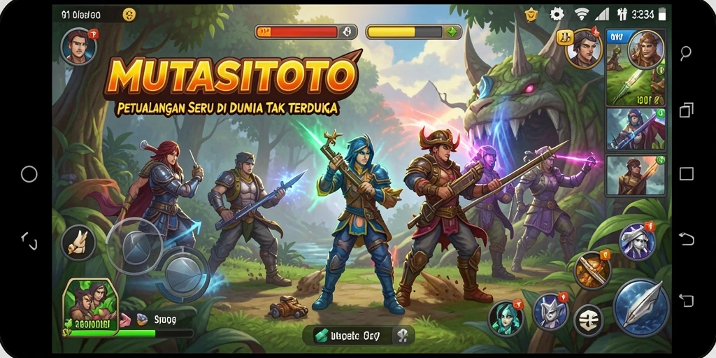 Tampilan gameplay menarik dengan karakter yang menjelajahi dunia penuh misteri.