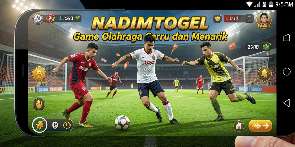 Screenshot utama NADIMTOGEL menampilkan gameplay olahraga yang seru.