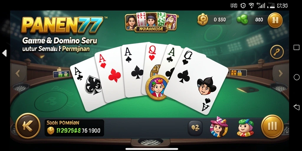 Tampilan utama gameplay Domino yang seru dan interaktif.