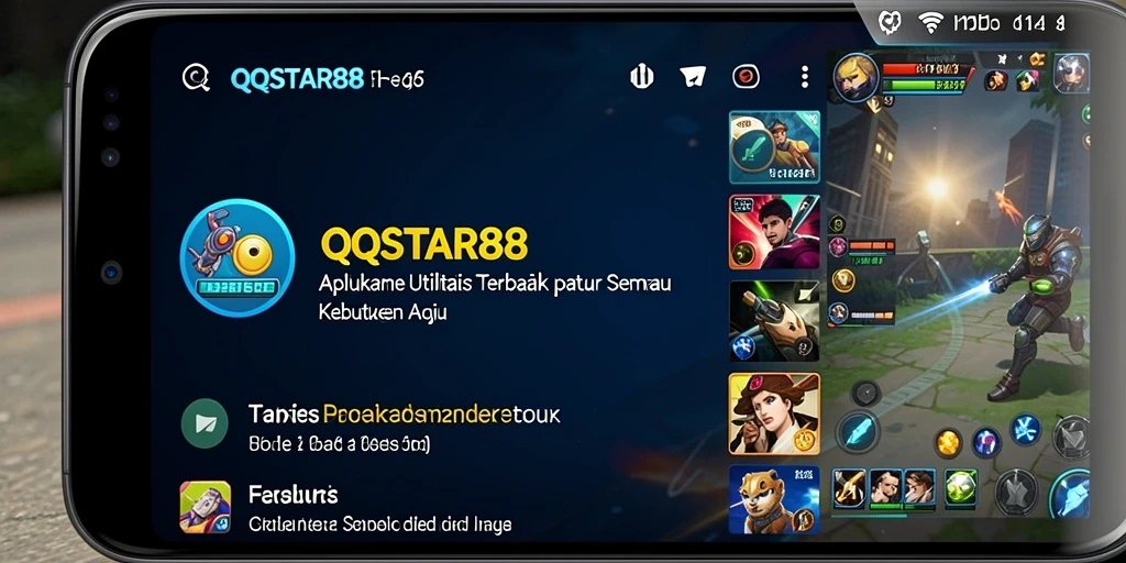 Tampilan antarmuka pengguna aplikasi QQSTAR88 yang intuitif dan menarik.
