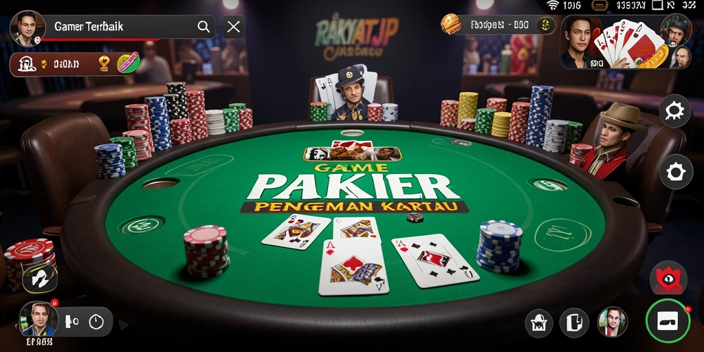 Tampilan gameplay menarik dalam RAKYATJP dengan berbagai pilihan meja Poker.