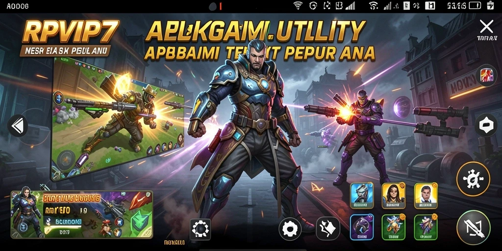 Tampilan utama RPVIP7 menampilkan fitur-fitur utility yang mudah diakses.