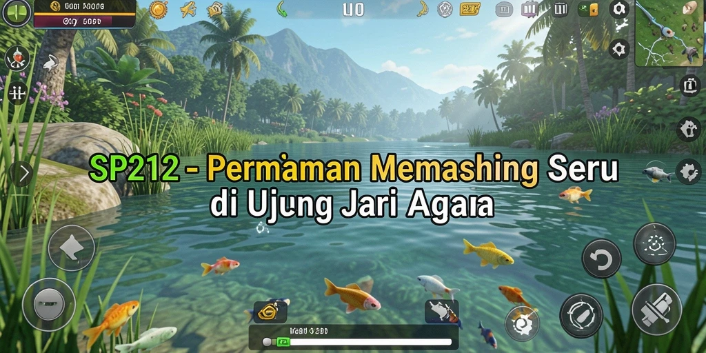 Screenshot permainan SP212 menunjukkan pengalaman memancing yang seru dan nyata.